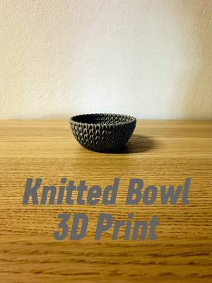 A post by @lipebull on TikTok caption: 3D Printed Knitted Bowl 🍜 - BambuLab X1C 🖨️  #bambulab #3dprinting #x1carbon #lipebull #austria #filament #hotplate #printing #knittedbowl #knitted 