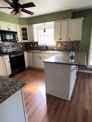 A post by @crotchmuffinsecrets on TikTok caption: DIY kitchen reveal! i love a good home renovation #homedecor #DIY #fyp #interiordesign 