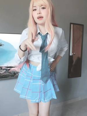 A post by @yunikonblue on TikTok caption: Llegando tarde al trend 🥺 ig: @yunikon.blue #kawaiifashion #kawaiigirl #marinkitagawa #marinkitagawacosplay #cosplayer #mydressupdarlingcosplay #dancechallenge #spacegirl 