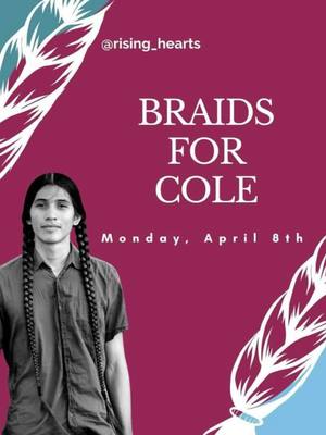 A post by @jaeciewhirlwindsoldier on TikTok caption: We did Lou’s hair today to honor Cole Brings Plenty. ♥️🪶 “We wear braids as a community for Cole Brings Plenty and his family. For all Indigenous peoples with braids. For the many, past and present, whose braids were cut and attacked.” #BraidsForCole #MMIP #indigenous #colebringsplenty  #nativeamerican 