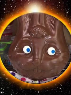 A post by @cheftomlapierre on TikTok caption: My Chocolate Bunny Sidekick 🍫🐰🌑 #eclipse #chocolate #chocolatebar #chocolatebunny #sidekick #chocolatier #fyp #foryoupage #cheftomlapierre 