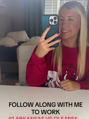 A post by @_oliviaelise_ on TikTok caption: #1 Arkansas vs. Ole Miss baseball game as a communications intern at the University of Arkansas #collegebaseball #arkansas #woopig #olemis #communications #sportscommunications #womeninsports #fayettevillearkansas 