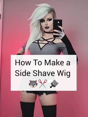 A post by @kinpatsucosplay on TikTok caption: Here it is! My mini tutorial for how to create a side shave wig.  If you'd like to learn more about wig styling for cosplay I have 2 ebooks about it! Please check them out 🥹💜 it includes how to make a wig like this + a ton of other amazing tutorials and techniques!  I hope you guys enjoyed this kind of mini tutorial. Should I make more videos like this??  This wig was made for my loona cosplay from helluva boss!  The base wig is a silver Matilda from @ardawigs . . . #cosplay #cosplaytutorial #wigstyling #wigtutorial #loonacosplay #helluvabosscosplay #wigs 