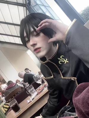 A post by @eeques on TikTok caption: I am code geass ambassador in 2024 bye @Chu Rizzning #codegeass #lelouch #codegeasscosplay 