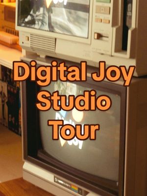 A post by @mrjackio on TikTok caption: Stay thned for more Digital Joy! #analog #retro #studio #decor #70s #vfx #animation #gear #setupwars #battlestation 