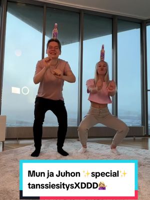 A post by @katjahiltunen on TikTok caption: Mainos: Kane’s💜 Sanoisin et Juho voitti tän haasteen🤣👏🏼 Tehtiin tää Kane'sin uutuus Beach Vibesilla, jonka maku on eksoottinen kiwano&buddha’s hand.🏖️ Eikun testaamaan perässä!💃🏼🕺🏼 #kanessoda #inflavorwetrust @JuhoFlow 