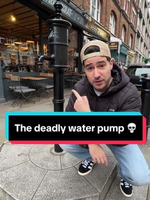 A post by @anttonraccaus on TikTok caption: The infamous Broadwick street water pump in Soho, London, who killed 616 people in a few days in 1854. 💀 #London #History