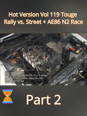 A post by @touge.battle on TikTok caption: Hot Version Vol 119 Touge Rally vs. Street + AE86 N2 Race Part 2 #車  #車好き  #スポーツ  #土屋圭市  #ae86  #driftking