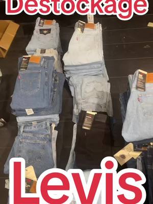 A post by @_grossiste_en_ligne.com on TikTok caption: #Destockage #levis Gros Destockage, Jean Levis, à Sartrouville.