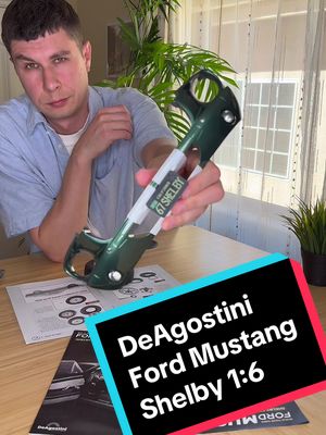 A post by @psuslov on TikTok caption: Such a cool and detailed 1:6 Ford Mustang Shelby GT500 model from DeAgostini! visit this link to learn more about it: https://an7b.short.gy/Influencers_MustangshelbyUS #deagostini #shelby #diecast #model #gt500 #fordmustang #ad 