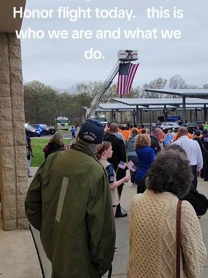 A post by @ on TikTok caption: #hogsandheroesfoundationnj1  #honorflight  #hogsandheroesfoundation 