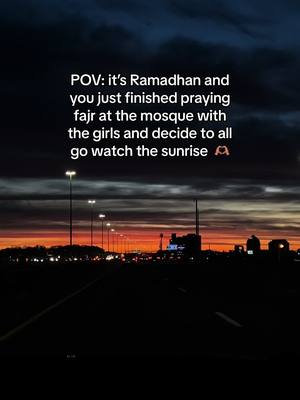 A post by @sxxraah on TikTok caption: The sunrises during Ramadhan >>> 