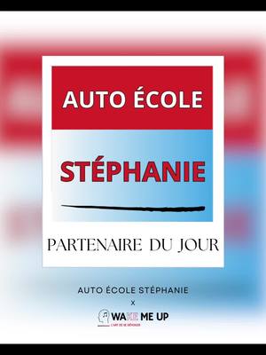 A post by @_wake_meup on TikTok caption: ✨🎤 Un jour = Un partenaire 🎤✨ Voici notre troisième partenaire du concours de chant ShowTime l’Auto École Stéphanie !  Créer en 2005. L'établissement enseigne le permis B, la conduite supervisée, et la conduite accompagnée. 🚘 Elle est partenaire pour le permis bateaux (côtier et fluvial) et pour les stages de récupération de points.  Les leçons se font dans une ambiance agréable et décontractée. Toujours avec le sourire. 😁 La pédagogie est présente, explication simple,schémas, démonstration... tout est mis en œuvre pour que les élèves se sentent à l'aise et confiant pour mieux progresser. Une monitrice très à l'écoute les motive fortement! 💪🏻 #partenaire #evenement #concourschant #artiste #chant #showtime #wakemeup 