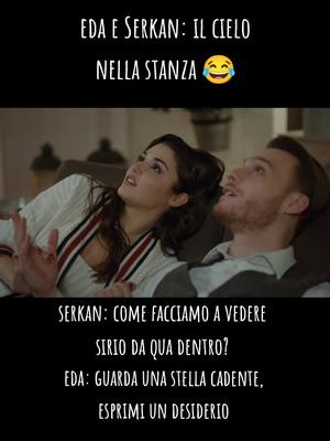 A post by @sunflowersunshine09 on TikTok caption: #loveisintheair #serieturca #sencalkapimi #serkanbolat #edayildiz #comicità #seratabizzarra #cielonellastanza #Love 