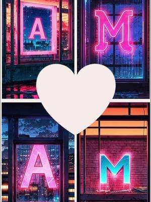 A post by @thezenzodiac on TikTok caption: A❤️M. Which letters should we do next? #CapCut 