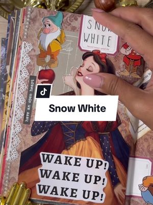 A post by @_junkjournal_ on TikTok caption: Replying to @mummyto_two not throwing anyshade to this lovely comment, but it does come out quite often.  Its just do whatever makes you happy ❤️ Also the hubby hands came out for appearance so dont be alarmed 😂 #snowwhite #scrapbooking #asmr 