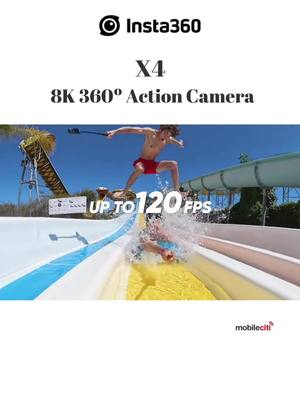 A post by @mobileciti on TikTok caption: 🌟 Step into the 8K Era with Insta360 X4! 📸  #Insta360 #X4 #360Camera #8K#NewArrival 