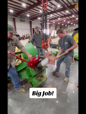 A post by @j_burris51 on TikTok caption: Big job on the John Deere! #farmtok #farmer #mechanic #johndeere #farming #farmlife #agpower #agtok #johndeerearmy #farm 