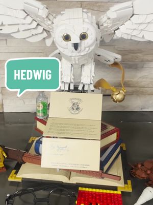 A post by @talkie99 on TikTok caption: Done with pretty Hedwig and I started to get addicted to Lego👀 @LEGO  #harrypotter #hedwig #lego #legoharrypotter #legoharrypottercollection #addiction #foryou #fyp 