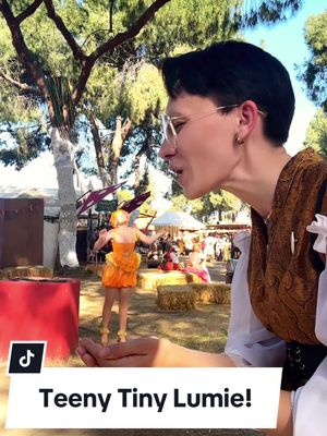 A post by @hailierosie on TikTok caption: too tiny!! 🧡 @Soren  #renfaire #fantasy #fairy