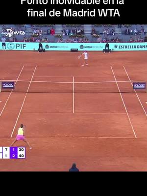 A post by @starbetsanalistas on TikTok caption: Puntazo espectacular de la polaca en la final de Madrid #wta #igaswiatek #sabalenka 