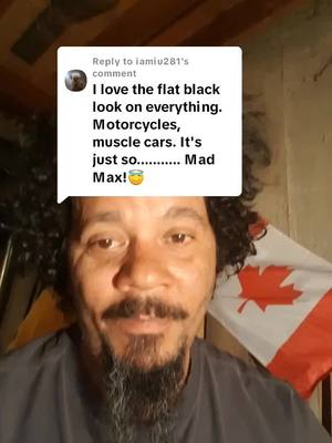 A post by @rahjoker137 on TikTok caption: Replying to @iamiu281 Mad Max is like a mantra....the flat black is quite the same! #flatblack #madmax 