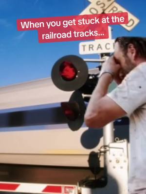 A post by @mattklockmadeit on TikTok caption: When you get stuck at the railroad tracks #lol #meme #fypシ゚viral 