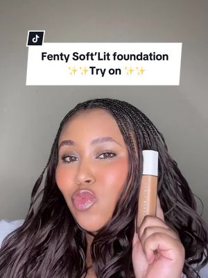 A post by @meskiiiii on TikTok caption: NEW Favourite Foundation unlocked😍😍 @Fenty Beauty       #fentybeauty #fenty #fyp #grwm #makeup #tryon #fypシ #viral #sephora #foryoupage #foryou #makeup 