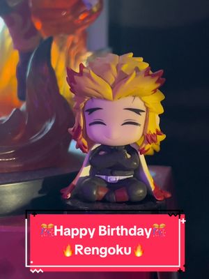 A post by @clove_steambun on TikTok caption: Happy Birthday Rengoku 🎊🎂🔥  To the character who impacted me so much. #happybirthdayrengoku #rengokukyojuro #rengoku 