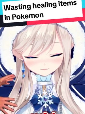 A post by @icysylvie on TikTok caption: I really love when I waste all my healing items in Pokemon needing to. In fact I did it a second time today in the game!  Streaming on Twitch Monday/Tuesday 7pm est and Saturday/Sunday 9am est. Part time variety streamer with a focus on Soulsborne, Pokemon, and Horror. #envtuber #pokemon #pokemonfangame #pokemonuranium #stupidmoments #jumpingthegun #anime #twitchstreamer #streamclips 