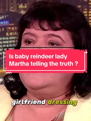 A post by @thinkandtrigger on TikTok caption: In the recent interview with Fiona Harvey, Piers Morgan drills her to find out the truth as she was discovered to be the real woman behind the actor Martha in the netflix series Baby Reindeer… but do you think she is telling the truth… ? #babyreindeer #martha #fionaharvey #fyp #xyzbca #piersmorgan #interview #netflix 