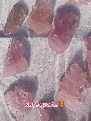 A post by @healingmodcrystalmax on TikTok caption: Crystal fox #rosequartz #crystal #fix #fpy #cute if you love cute craving🤤