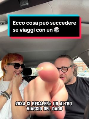 A post by @quelladeldado on TikTok caption: L’ultima domanda al dado alla fine del weekend è stata: possiamo fare un altro viaggio a caso entro la fine dell’anno? Ecco le mille cose che ti possono qccadere se ti affidi al caso e viaggi con un 🎲 #diceroll #travel #brothersister #viral #adventure #marlen #quelladeldado @Ronnie  Pizzo 