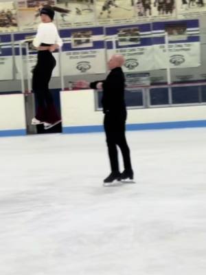 A post by @littlejoydale on TikTok caption: Second and third attempts ever. ❤️ #skating #pairskating #ice 