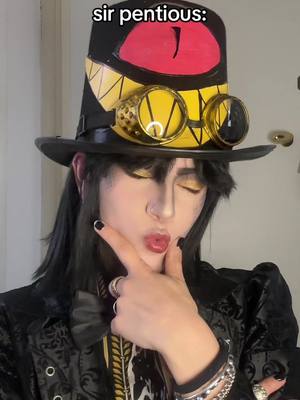 A post by @aaxwss on TikTok caption: 👁️👄👁️ #sirpentious #sirpentioushazbinhotel #hazbinhotel #fyp #hazbinhotelcosplay #cherrybomb 