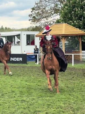 A post by @loosecanonjack on TikTok caption: Royal Windor Horse Show 2024 - Completed it. Still on cloud 9. Featuring my new costume for the season #sidesaddle #royalwindsor #royalwindsorhorseshow #concoursdelegance #fyp #horsegirl 