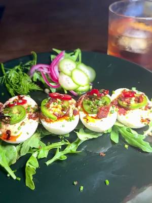 A post by @earlefambuilds on TikTok caption: Had these baddies on a date last week! Could not stop thinking about them since so I decided to plus them up! #deviledeggs #markettavern 