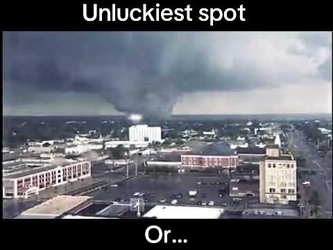 A post by @weather.natee on TikTok caption: Offically the worlds unluckiest spot imo💀  #2013 #tornado #tornadoes #oklahoma #severeweather #foryoupage #fyp #foryou #tornadoalley 