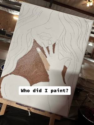 A post by @sxymzmo on TikTok caption: #pitbull  #dollyparton  #dolly #painting 