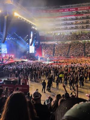 A post by @sherrie2204 on TikTok caption: Wheh @Luke Combs brings out @George Kittle and #brockpurdy on stage @San Francisco 49ers #levisstadium #bangbang #santaclara