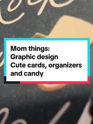 A post by @jobsxdesign on TikTok caption: Beautiful cards, organizers and candy… the way to my heart. #GraphicDesign #jobsxdesign #design #momcozy #creative #designer #organize 