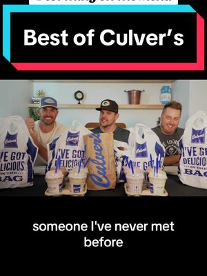 A post by @paulsheffieldcomedian on TikTok caption: Two guests for the first time on the show. @Heath Harmison and Scott Henry @scottdhenrey dive into everyhing from cheese curds to custard. Full episode link in my bio. #culvers #foodreview #cheesecurds #custard #bestthingonthemenu 