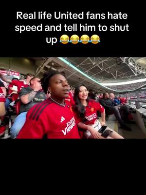 A post by @onlyfutbolfans on TikTok caption: Speed isnt allowed back to Manchester 😭😭😭 #speed #manchesterunited #mufc #facupfinal #facup #fyp #viral 