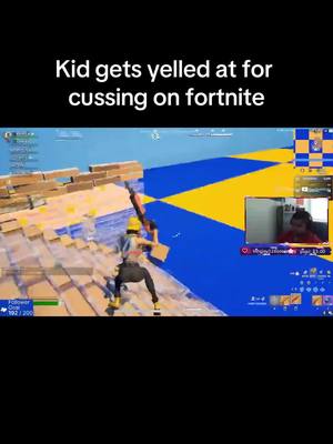 A post by @theedarkwolf on TikTok caption: Kid gets yelled at for cussing on fortnite! My twitch is theedarkwolfy if yall want to stop by #fyp #twitch #fortnite 