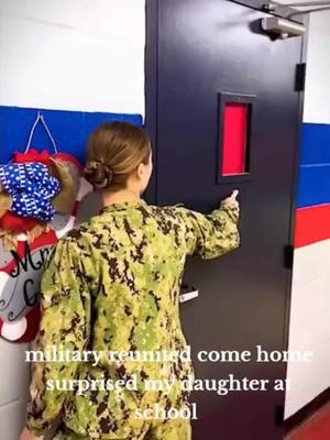 A post by @soldiersleaving on TikTok caption: Surprised when your soldier returns home without warning#soldiercominghome #respect #humanity #foryou #fyp 