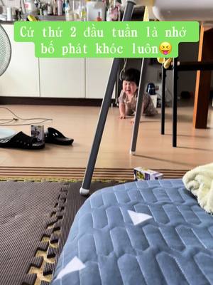 A post by @anhtit96 on TikTok caption: Thứ 7 chủ nhật bố được nghỉ cho đi chơi rồi bên bố cả ngày. Đến thứ 2 bố đi làm rồi cứ ngủ dậy lại đi tìm bố. K thấy lại khóc. Khổ thân con gái diệu😆 #embedangyeu #cute #xuhuong 