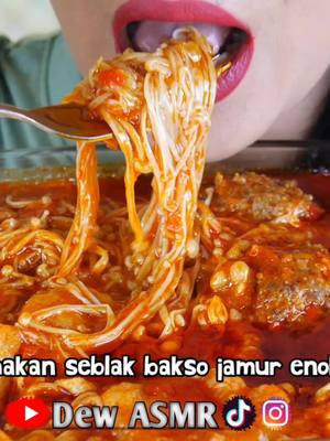 A post by @asmrrfoodie on TikTok caption: Mukbang seblak jamur enoki (Yt:Dew ASMR) #dewasmr #seblak #bakso #seblakpedas #bikinngiler #fyp #mukbangvideo #mukbangasmr #asmrfood #mukbangeatingshow 