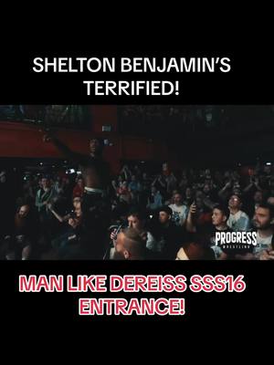 A post by @manlikedereiss on TikTok caption: MAN LIKE DEREISS #SSS16 ENTRANCE! #wrestling #progress #sheltonbenjamin #WWE #freedfromdesire #foryoupage #fyp #goldstandard 