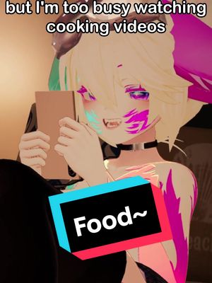 A post by @kowochii on TikTok caption: Caught you watching food videos #vr #vrc #vrchat #vrchatmemes #vrchatcommunity #meme #memes #viral  #trending #trend #funny #humor #relatable #food #viraltiktok #fy #fypシ゚viral #foryou #foryoupage 