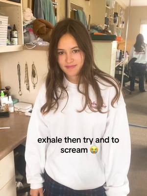 A post by @ashabrodie on TikTok caption: HOW DID I MAKE THAT NOISE WITHOUT OPENING MY MOUTH😭